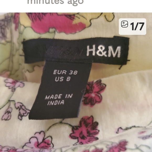 H&M Floral Skirt S 8 - Picture 8 of 9